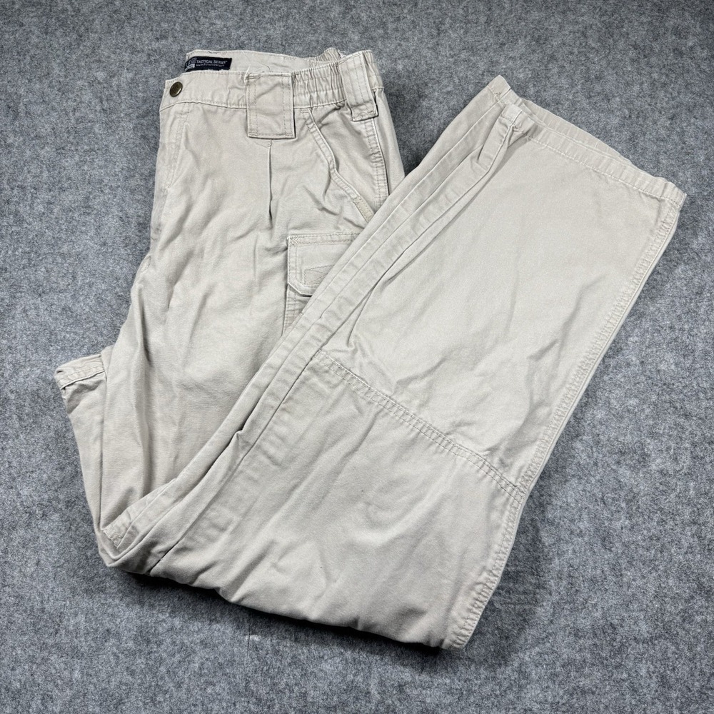 5.11 Tactical Cargo Pants Men's 34x34 Beige Flat Front Workwear Taclite Pro